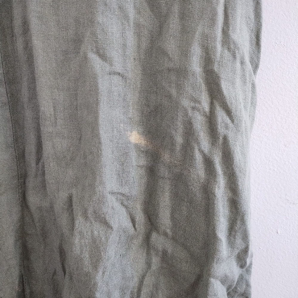 Rosemarine Italy 100% Linen Green Side Pockets Dress M - Picture 6 of 6